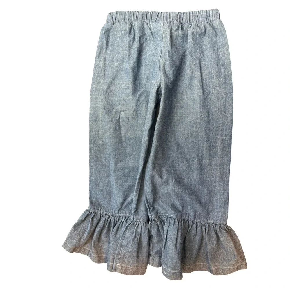 Matilda Jane Girl's 6 Paint By Numbers‎ Denim Ruffled Elastic Waist